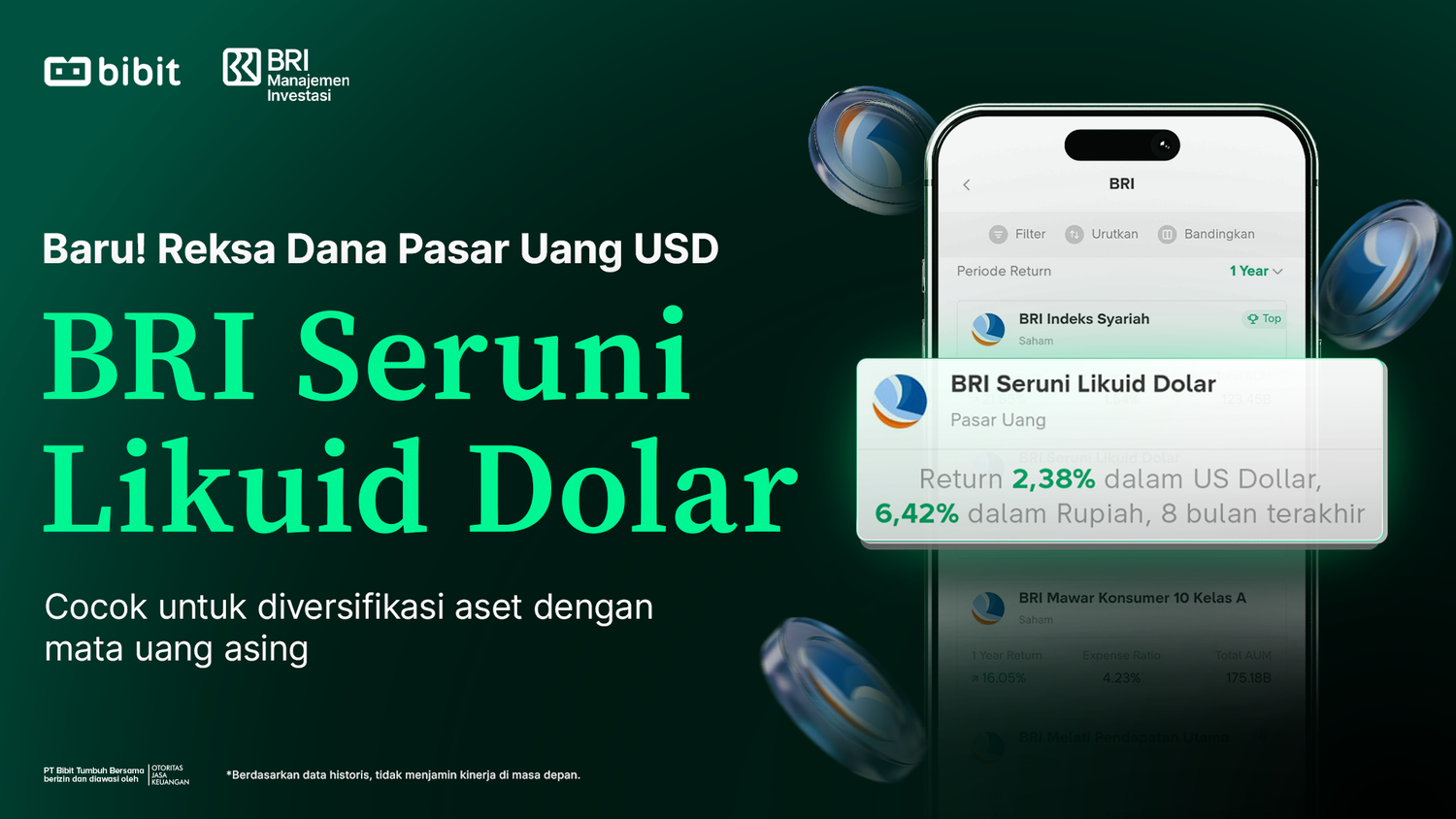 Baru! Kini Hadir Reksa Dana Pasar Uang USD Pertama di Bibit